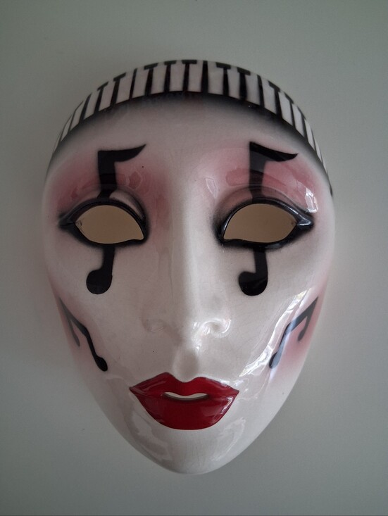 Other - VTG 1988 Clay Art of San Francisco Ceramic Wall Mask Musical Music Notes Piano